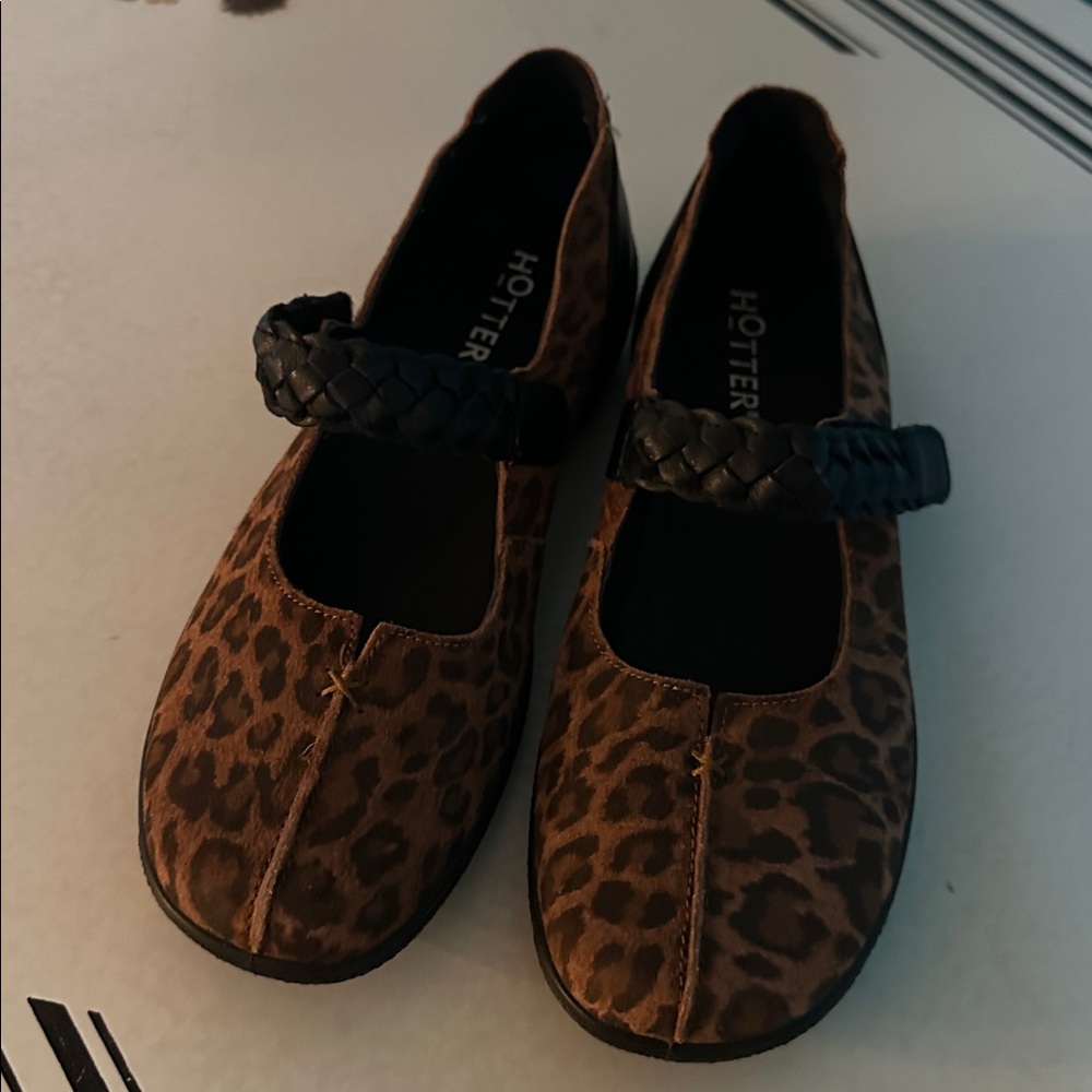 Hotter Animal Print Flats with Dark Accents